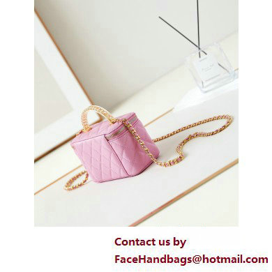 Chanel Lambskin, Resin  &  Gold-Tone Metal Clutch with Chain Bag AP3820 Dark Pink 2025